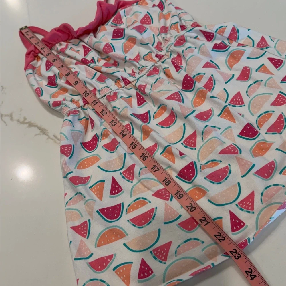 Gymboree Girls Watermelon Pink & White 6 Dress